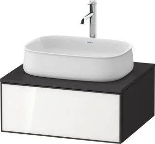 Duravit Zencha Konsolenwaschtischunterbau wandhängend Weiß & Graphit n/a & Supermatt 650x550x281 mm  ZE4810064800000