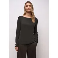 STREET ONE Langarmshirt in Unifarbe