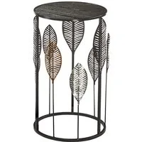 Kobolo Beistelltisch Tisch Dekotisch - PIANTA - aus Metall und Holz Gr1 (1-St)