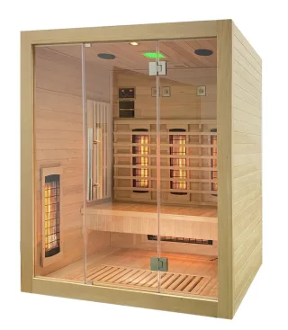 Neuesbad Infrarotkabine 150 x 120 x 190 cm, Hemlock, 3 Personen NB1H201501