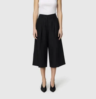 MAC - MAC JEANS - BRITT, Pure linen schwarz - Gr. - 36