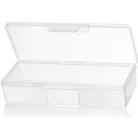 Kosmetex Nagel Aufbewahrungsbox 19cm für Pinsel, Feilen und Utensilien, transparent