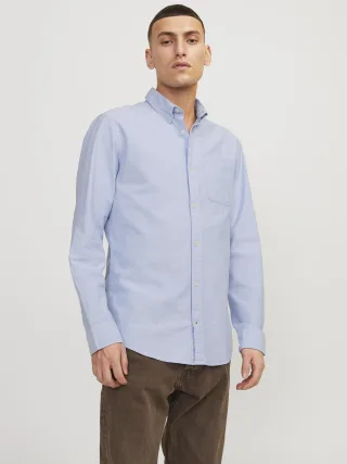 JACK&JONES - JJEOXFORD SHIRT LS NOOS Cashmere Blue - Gr. - XL