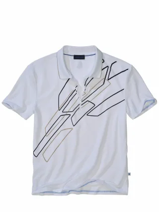 Mey & Edlich Herren Neues-Spiel-Poloshirt Weiß 52 % Baumwolle, 42 % Polyester, 6 % Elasthan