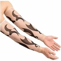 Kaiser24 Armstulpen Tattoo Armstulpen 1 Paar Schwarz Sleeves Herren Damen Look
