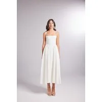 HOLLY LOLLY Midikleid Langarmkleid mit Trägern
