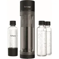 Sodapop Wassersprudler Logan matt schwarz inkl. 3 Flaschen OHNE CO² Zylinder