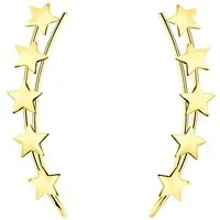LÖB Ohrklemme 925 Silber Gold Ohrringe Sterne Ohrklemme Ohrmanschette Ohrkletterer (Geschenke für Frauen Damen Beste Freundin Mutter Mama Ehefrau Oma sie zum Geburtstag Schmuck Sommer, Inkl. Schmuckbox), Ohrstecker Ohr Kletterer Minimalistisch Geomet