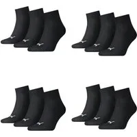 PUMA Kurzsocken Bequeme Quarter Socken aus Baumwollmischung (12-Paar)