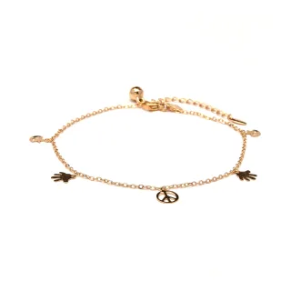 Luxenter Fußkettchen mit 18-karätigem Gelbgold-Finish – Basal