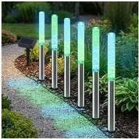 Spetebo LED Solarleuchte LED Solar Leuchten Bubbles - 6er Set, Farbwechsel, LED, bunt