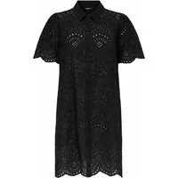 ONLY Shirtkleid Dekorative Lochstickerei Struktur Luftiges Sommer Design (kurz, 1-tlg) ONLVALAIS S/S DRESS WVN NOOS