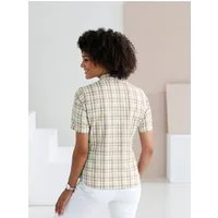 Sieh an! Klassische Bluse Bluse Kurzarm