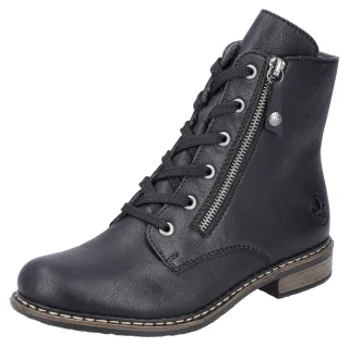Rieker Stiefelette Schnürstiefelette, Schnürboots mit Reißverschluss an der Außenseite
