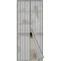 Sekey Insektenschutz-Tür Fliegengittertür magnetisch für Balkontür, Terrassentür und Fenster, Magnetvorhang, Mückenschutz, ohne Bohren, grau