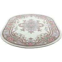 THEKO Teppich Ming, oval, Höhe: 14 mm, hochwertiges Acrylgarn, ideal im Wohnzimmer & Schlafzimmer