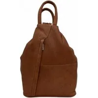 Cinino Cityrucksack C18284, Lederrucksack Sicherheitsrucksack