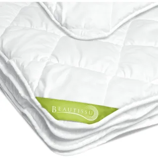 Beautissu Bettdecke, Weiß, Textil, 200x220 cm, Schlaftextilien, Bettdecken, 4 Jahreszeiten Bettdecken
