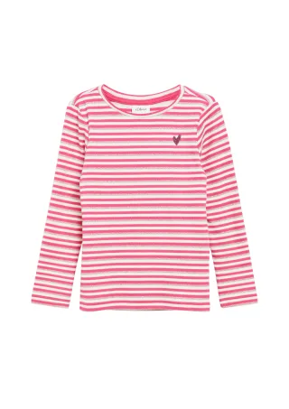 s.Oliver - T-Shirt pink/creme - Gr. - 134