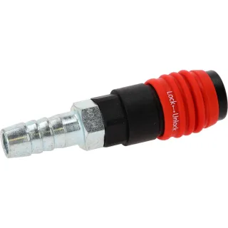 KS Tools 3in1 Universal-Druckluft-Sicherheitskupplung, 14,5 mm mit Schlauchtülle - 999.9103