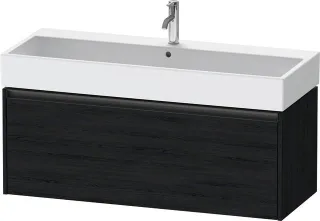 Duravit Ketho.2 Waschtischunterbau wandhängend Eiche Schwarz Matt 1184x460x440 mm - K25079016160000 K25079016160000