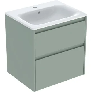 Geberit Renova Plan Set Möbelwaschtisch schmaler Rand, mit Unterschrank, zwei, 504039IK8 504039IK8