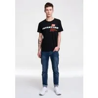 LOGOSHIRT T-Shirt Interflug DDR mit kontrastfarbenem Print