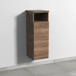 Sanipa 3way Mittelschrank mit 1 Tür und 1 offenem Fach, Eiche-Tabak, SM13150 SM13150
