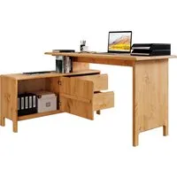 OTTO home Schreibtisch Luven, aus Massivholz, in 2 Breiten, variable Nutzung als Schreibtisch oder Eckschreibtisch