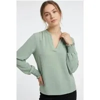 ONLY CARMAKOMA Shirtbluse CARMETTA LIFE V-NECK TOP WVN NOOS Kunstfaser, regular fit