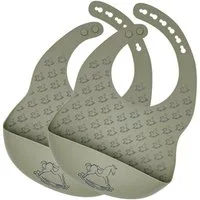 SEI Design Lätzchen 2 Stück Auffanglätzchen Baby Silikonlätzchen, (2-St., Silikonlätzchen), BPA/PVC/BPP-frei