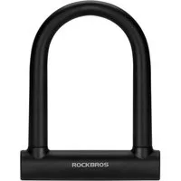 ROCKBROS Rahmenschloss Bügelschloss mir 3 Schlüsseln - Fahrradschloss RKS610-BK Schwarz