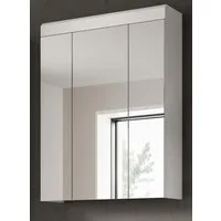 Inn.Furn Badezimmerspiegelschrank Shawn (Badschrank in weiß Hochglanz, 3-türig, 60 x 79 cm) mit 9 Fächern