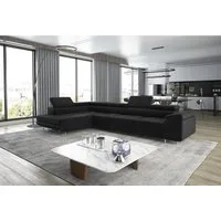 thematys Ecksofa ASTON LONG 355 x 204cm mit Schlaffunktion & Bettkasten – L-Sofa, mit 4 verstellbaren Kopfstützen, Cord (Poso) oder Samt (Monolith), - XXL Wohnlandschaft im modernen Design