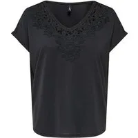 ONLY V-Shirt ONLFREE S/S CROCHET TOP CS JRS Materialmix, regular fit