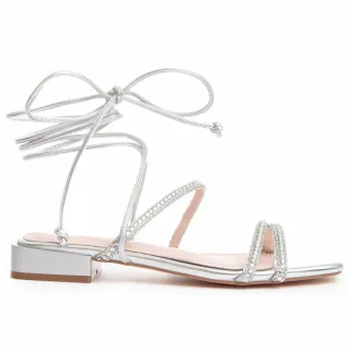 Montevita Flache Sandale Sandsum in Silber