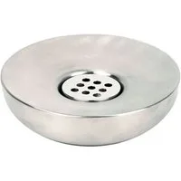 houseproud Seifenschale Round Steel Seifenschale, Breite: 11,5 cm, Ø 11.5 cm, 1-St., abnehmbarer Abtropfeinsatz, Edelstahl, gebürstet
