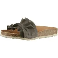 VERBENAS Rocio Roda Pantolette Sommerschuh, Flat mit geschwungenen Laschenstoff