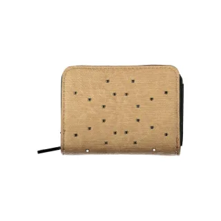 Ziparound Geldbörse Beige Leder