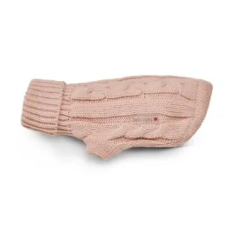 Wolters Strickpullover Zopf Mops & Co. Hundezubehör rosa 45 cm