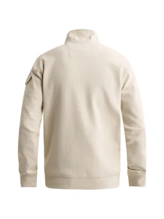 PME Legend - half zip interlock jersey bone white - Gr. - M