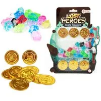 Toi-Toys Spielgeld LOST HEROES Set Goldmünzen und Diamanten