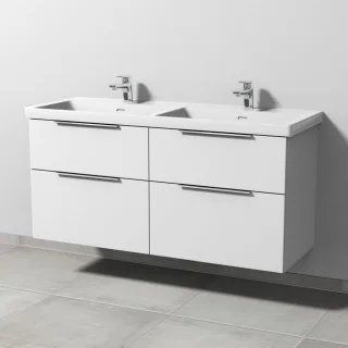 Sanipa 3way Waschtischunterbau zu Villeroy & Boch Subway 3.0 Waschtisch mit 4 Auszügen, Weiß-Soft UM85143