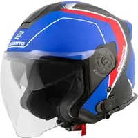 Bogotto Motorradhelm H586 BT Illus Bluetooth Jethelm, Integriertes Kommunikationssystem,geeignet Für Brillenträger,hera
