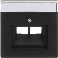 Zentralscheibe matt für Universal-Anschluss-Einheiten-Anschlussdosen, Typ 1803-02-885, Abdeckung schwarz (matt), Retail