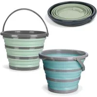 LS-LebenStil Falteimer Falteimer Flexibler Putzeimer 10L Eimer 35x24cm faltbar mit Griff, (TRT Kunststoff ähnlich Silikon Campingeimer, 1-tlg., Silikoneimer Wassereimer Camping Angeleimer), Henkel klappbar - stabiler Boden