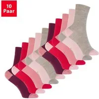 Footstar Basicsocken Kinder Baumwollsocken (10 Paar) Ferse & Spitze abgesetzt