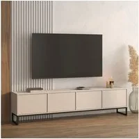 OTTO home Lowboard Loft, Breite 208,5 cm, TV-Board mit 4 Klappen, Metallkufen, TV-Kommode mit viel Stauraum, push-to-open-Funktion