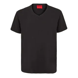 Hugo - T-Shirt für Herren, V-Ausschnitt (Schwarz)