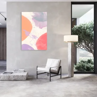 queence Acrylglasbild "Bunte Farbpunkte als Wanddeko" Abstrakt  Abstrakte  Formen  Gemälde  Kunst 1 Stk. tlg. Kunstdruck in Galeriequalität inkl. rückseitigem Aufhängesystem